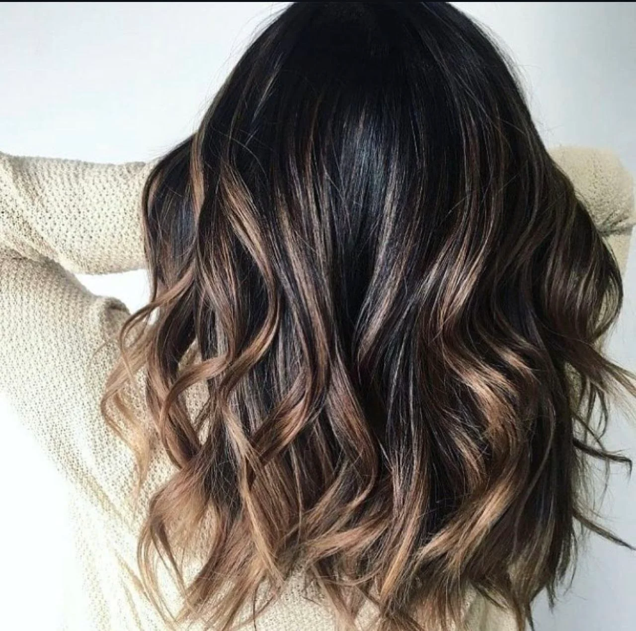 Balayage on dark hair from Artem's portfolio