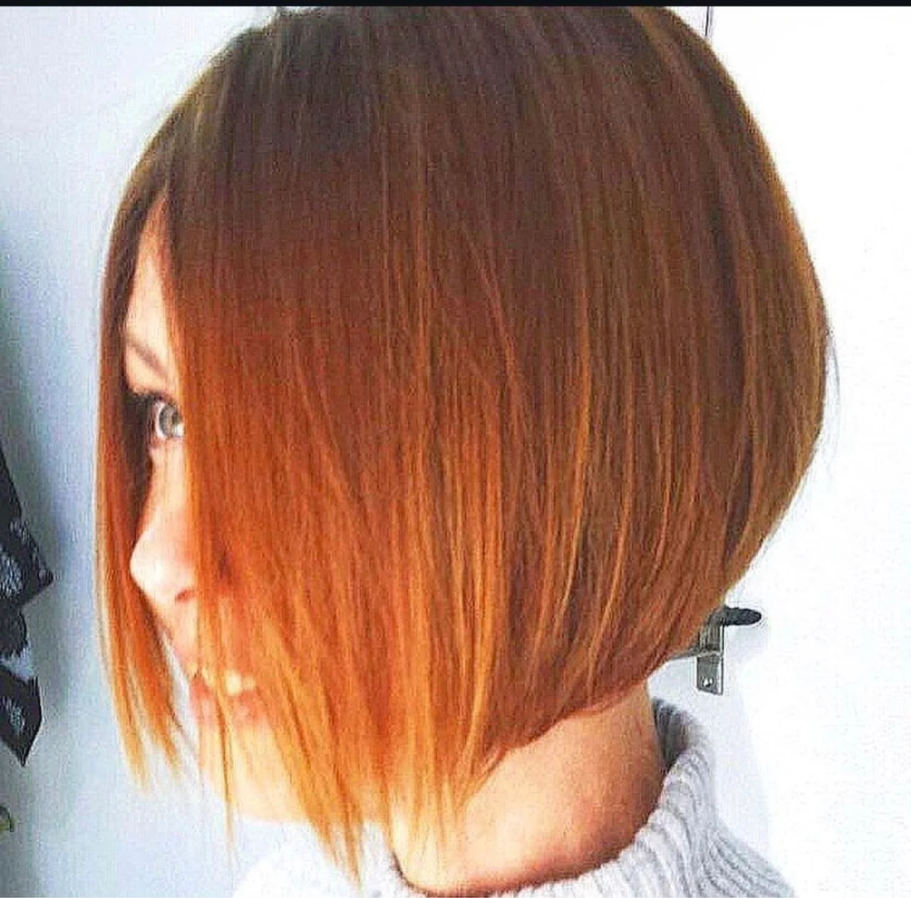 Copper bob haircut from Artem's portfolio