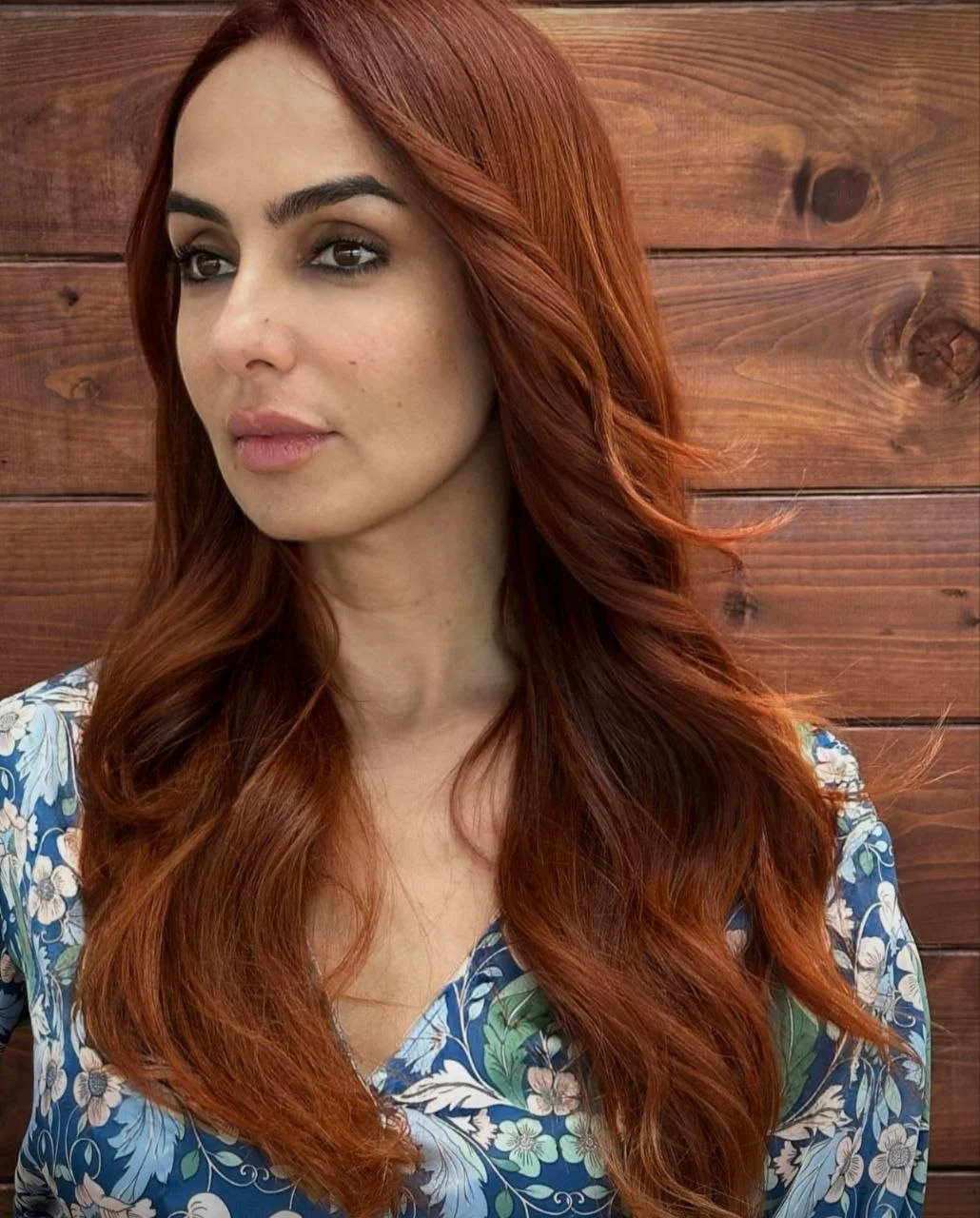 Long copper hair colour from Artem's portfolio